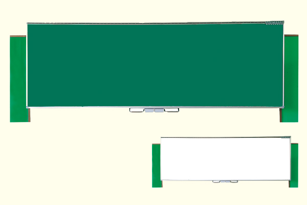 E.V.スライダー黒板＆ホワイトボード（昇降装置付）